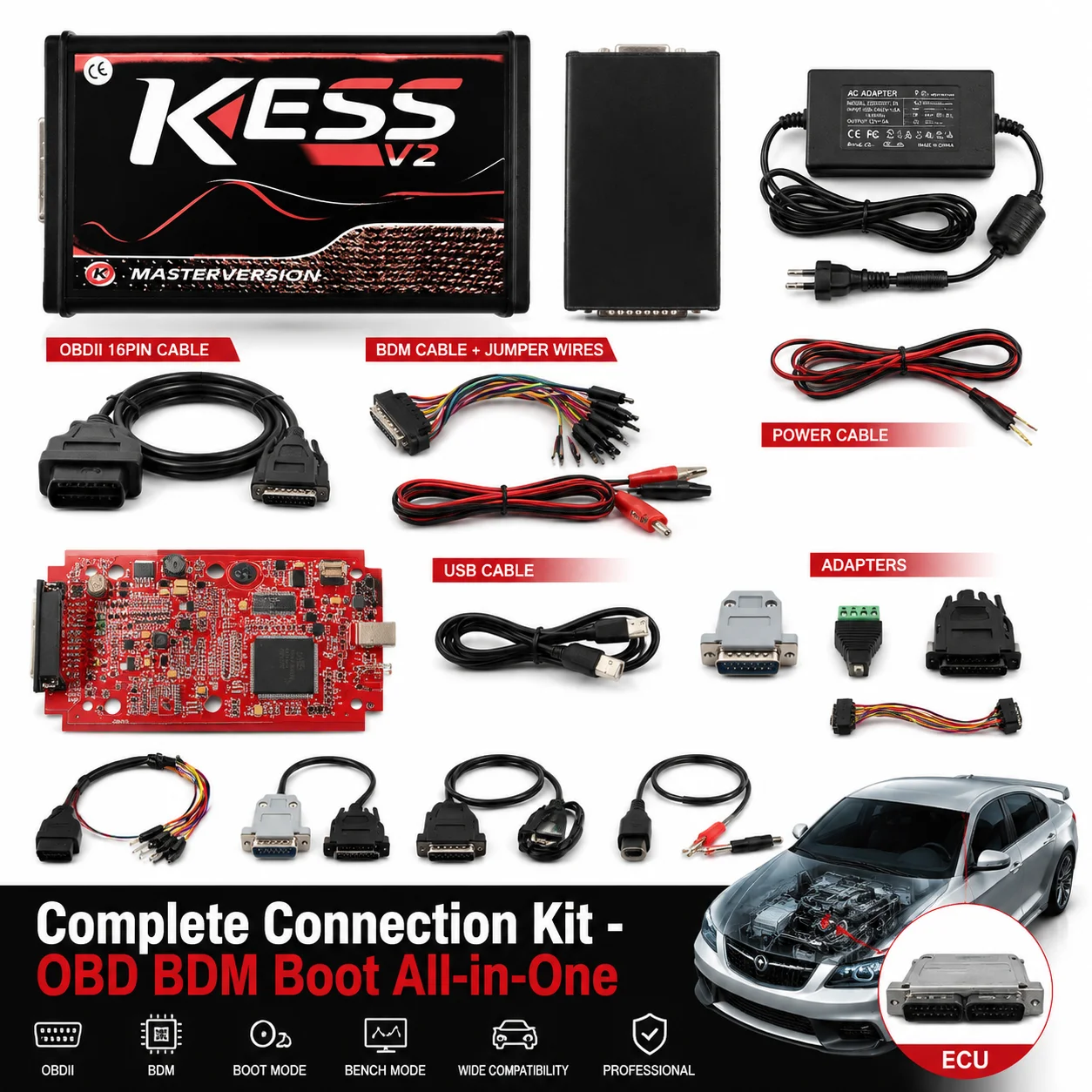 Ecu Programmer Kess V2 - KESS V2.80 V5.107, 정품 무라타 필터가
