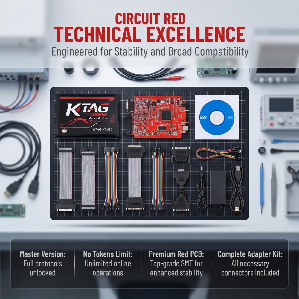 Ktag Ecu Tuning Tool - KTAG V2.25 V7.020 4LED ECU 칩