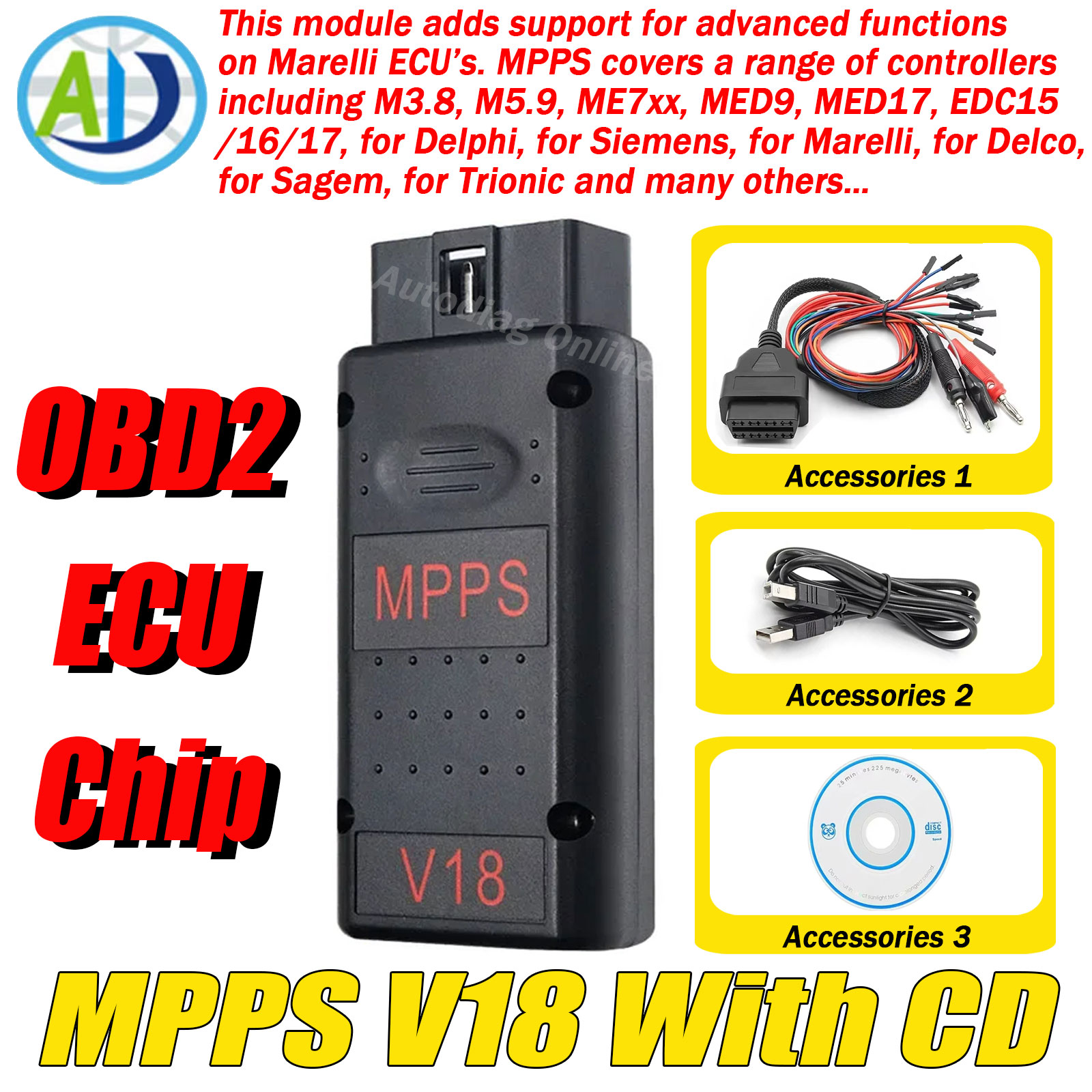 Ecu Flasher Mpps V18 - MPPS V18 OBD2 스캐너 인터페이스 ECU
