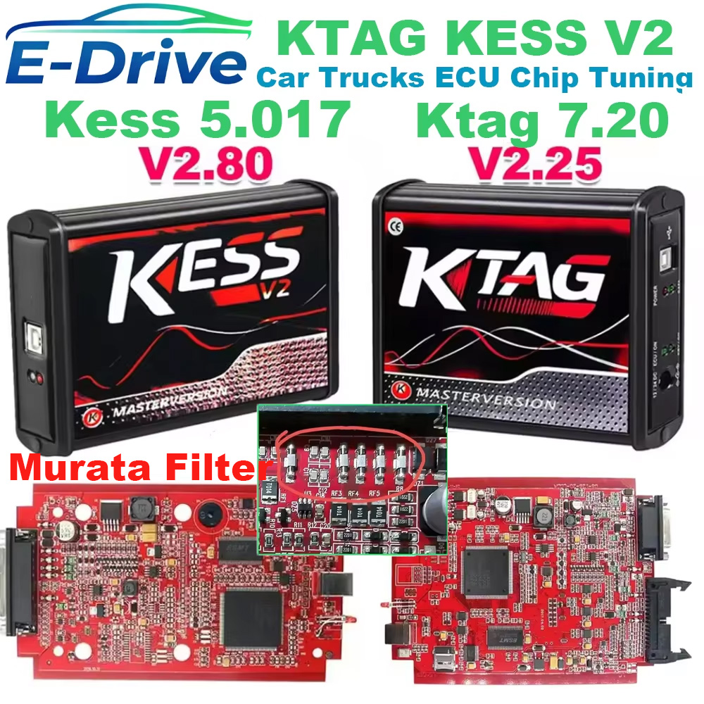 Ecu Programmer Kess V2 - KESS V2.80 V5.017, KTAG 4LED V7.020