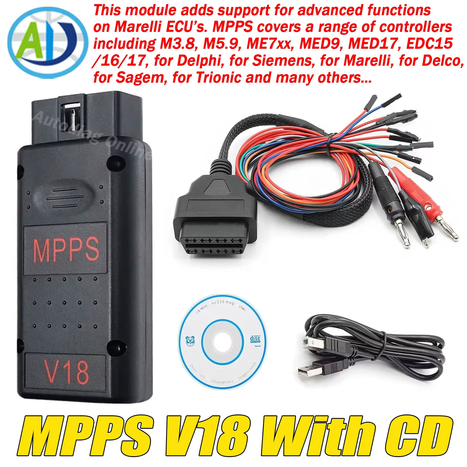 MPPS V18 OBD2 인터페이스 스캔 (EDC15, - Ecu Flasher Mpps V18 리뷰 및 가격